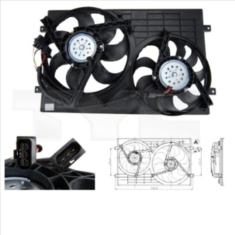 Cánh quạt làm mát két nước động cơ (loại to, 345mm)