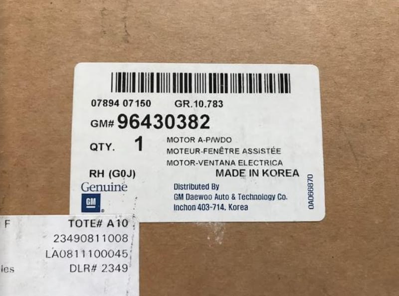 Mô tơ nâng kính phải